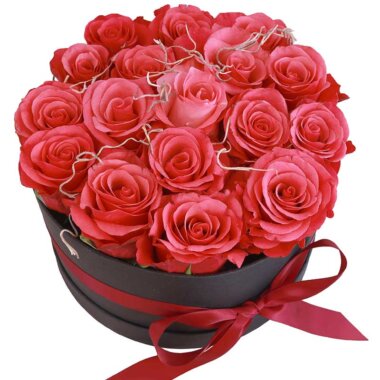 Buchet flori - livrare flori - cutie flori - trandafiri rosii